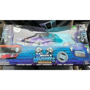 Muscle Machine 40 SEDAN DELIVERY LITE BLUE FLAMED BUILD IT KIT  RARE MIB.